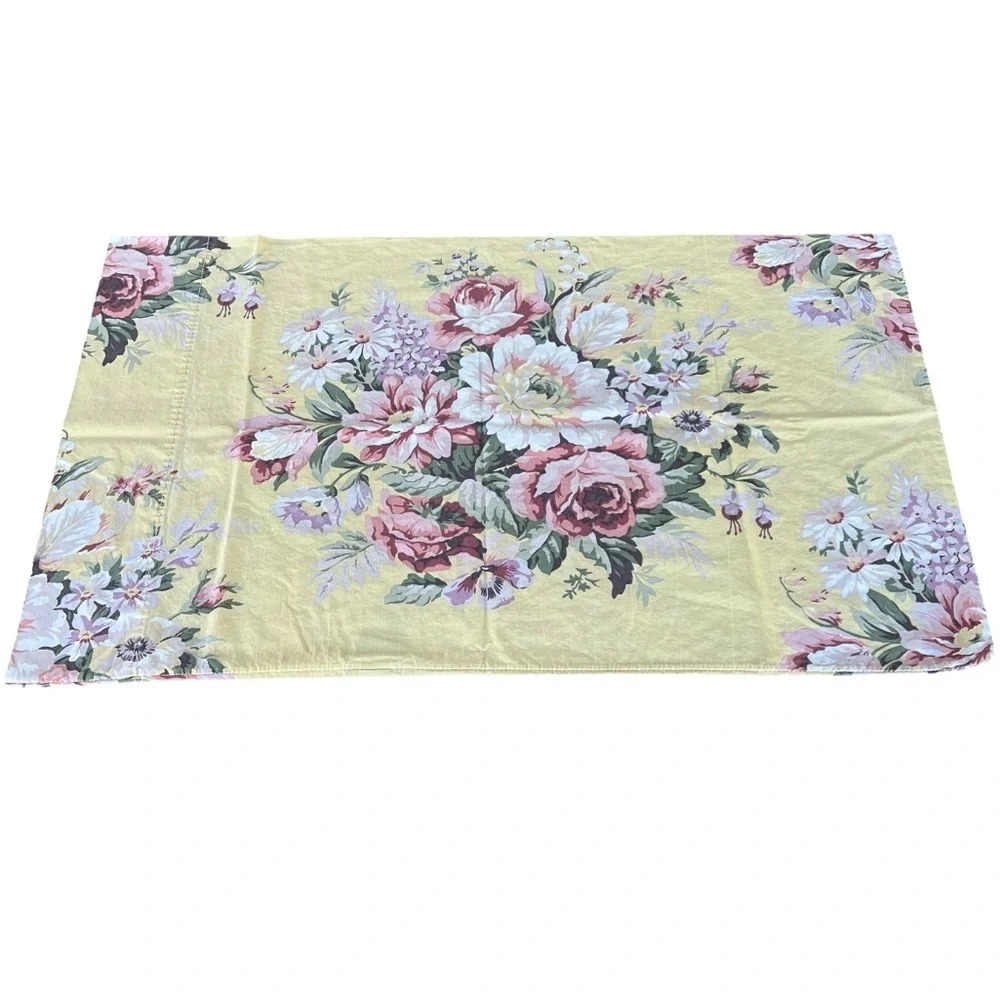 Vintage Ralph Lauren Sophie Brooke Standard Pillowcase Pair Cottagecore FLAWS
